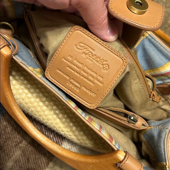 Fossil Tan Woven Tote with Wooden Handles - Picture 5 of 14